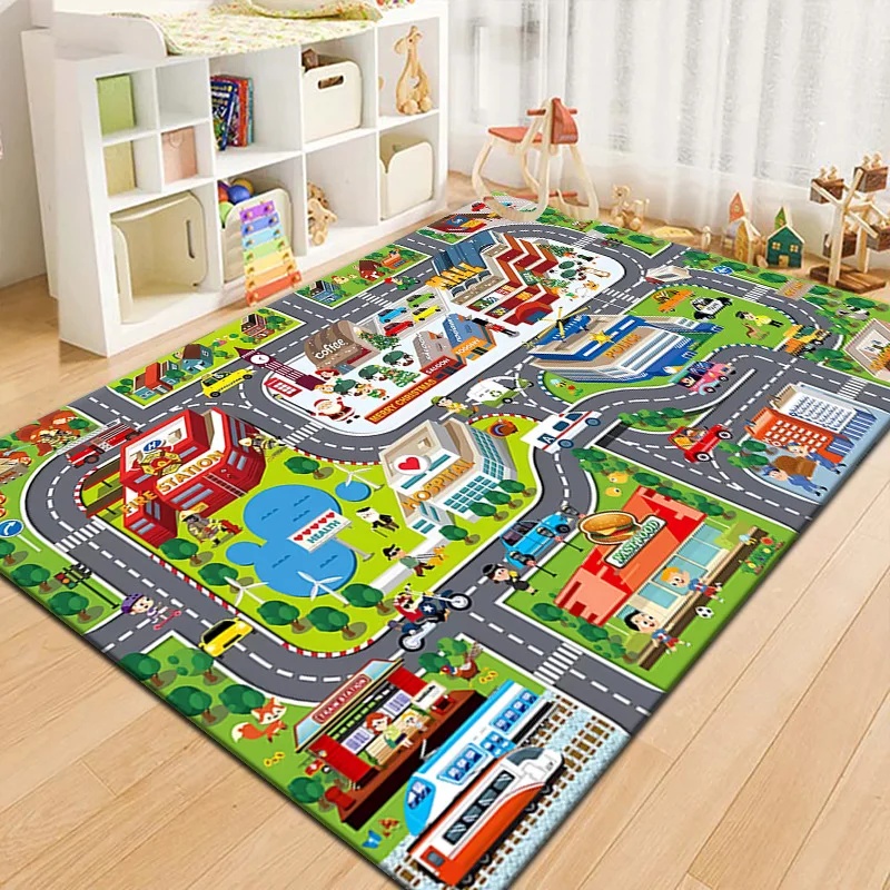 Outdoor Adventure Kids - Colorful Kids City Map Play Mat