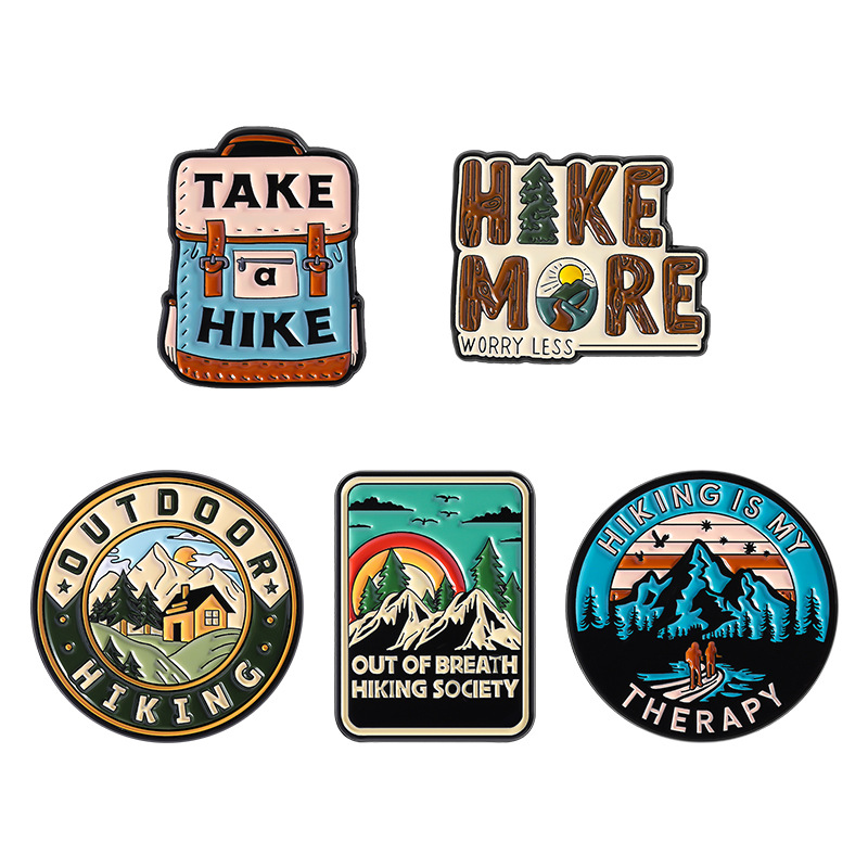 Outdoor Adventure Friends - Outdoor Adventure Style Badges, Mountain Climbing