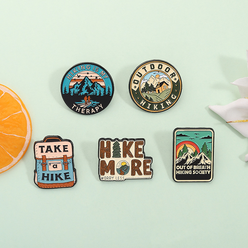 5pcs/set Outdoor Hiking Enamel - Outdoor Adventure Friends recension och pris
