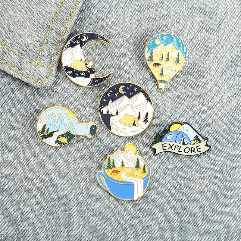 Camping Adventure Enamel Pins  - Outdoor Adventure Friends recension och pris