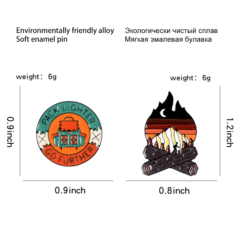 Outdoors Bonfire Enamel Pin Cu - Outdoor Adventure Friends recension och pris