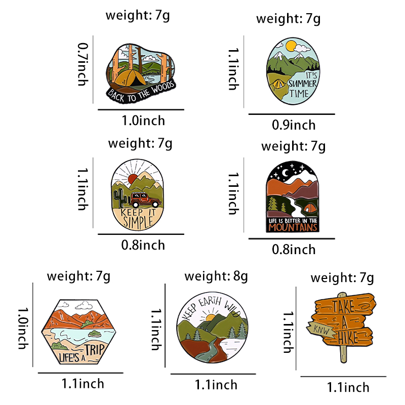 Camping Outdoors Enamel Pins C - Outdoor Adventure Friends recension och pris